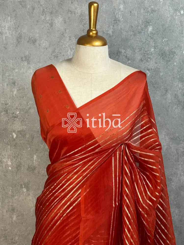 SILK ORGANZA BANARASI SAREE