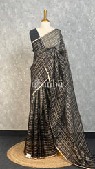 SILK ORGANZA BANARASI SAREE - Black