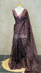 SILK ORGANZA BANDHINI BANARASI SAREE