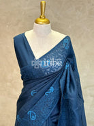 SILK ORGANZA CHIKANKARI EMBROIDERY SAREE