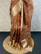 SILK ORGANZA DIGITAL PRINT BANARASI SAREE