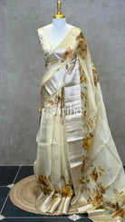 SILK ORGANZA DIGITAL PRINT BANARASI SAREE