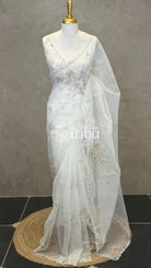SILK ORGANZA EMBROIDERY SAREE