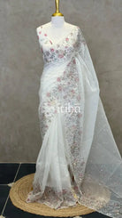SILK ORGANZA EMBROIDERY SAREE