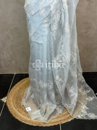 SILK ORGANZA EMBROIDERY SAREE
