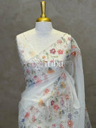 SILK ORGANZA EMBROIDERY SAREE
