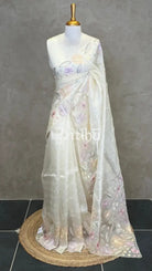 SILK ORGANZA EMBROIDERY SAREE