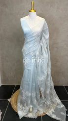SILK ORGANZA EMBROIDERY SAREE