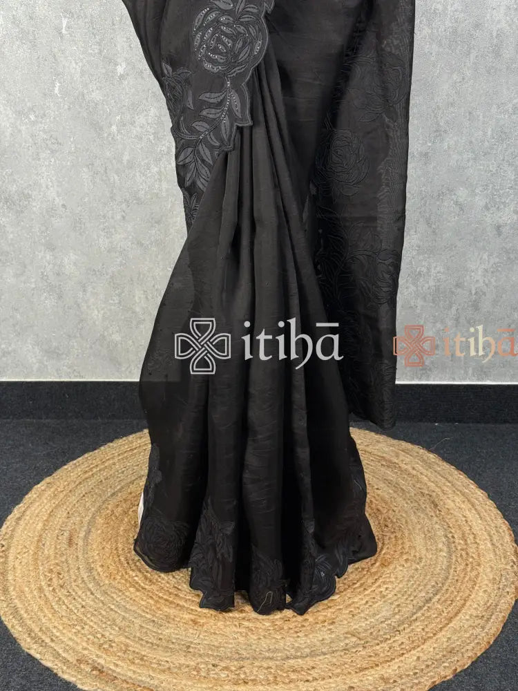 SILK ORGANZA EMBROIDERY SAREE