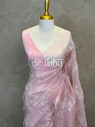 SILK ORGANZA EMBROIDERY SAREE