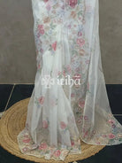SILK ORGANZA EMBROIDERY SAREE