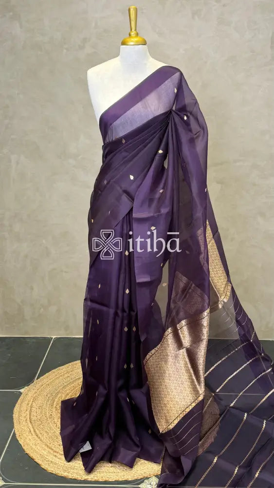 SILK ORGANZA HANDLOOM BANARASI SAREE