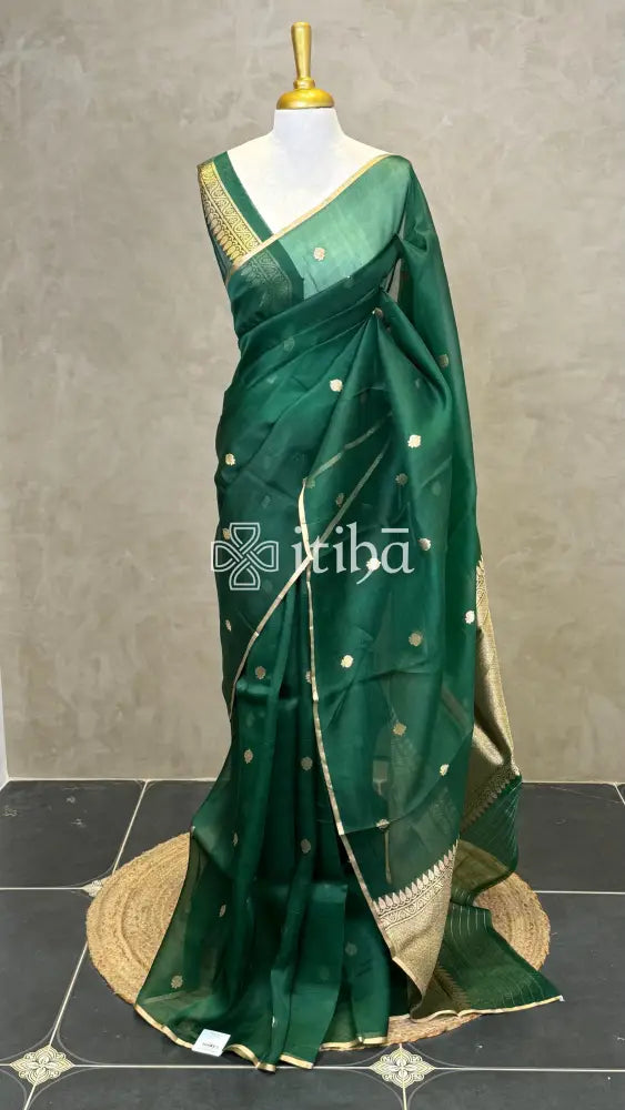 SILK ORGANZA HANDLOOM BANARASI SAREE