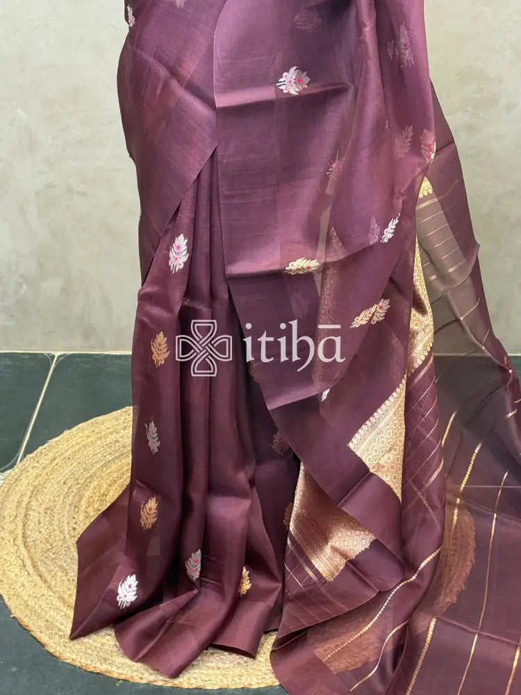 SILK ORGANZA HANDLOOM BANARASI SAREE