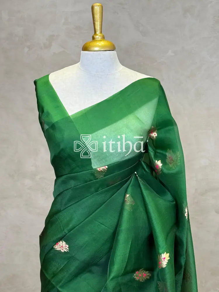 SILK ORGANZA HANDLOOM BANARASI SAREE