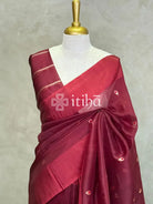 SILK ORGANZA MEENAKARI BHUTTI BANARASI SAREE