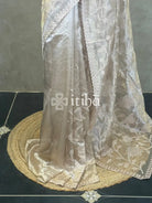 SILK ORGANZA TISSUE APPLIQUE EMBROIDERY SAREE