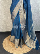 SILK ORGANZA ZARI CRUSH BANARASI SAREE