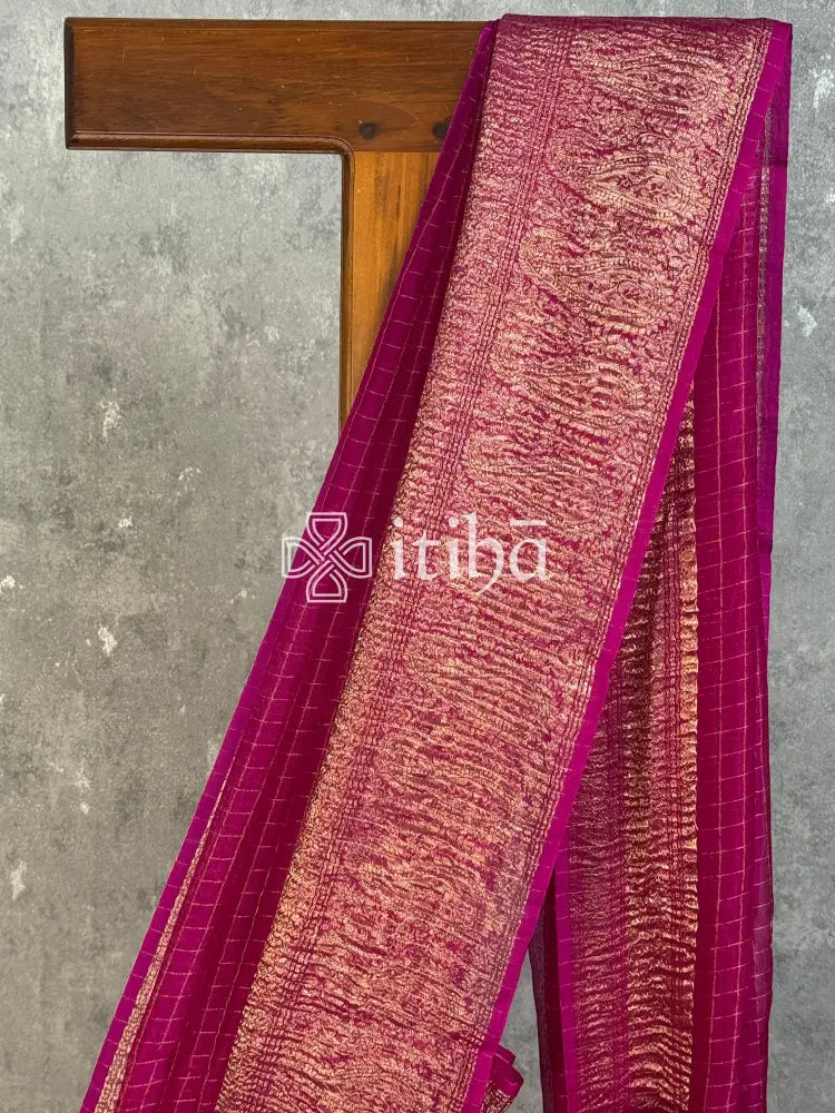 SILK ORGANZA ZARI CRUSH BANARASI SAREE