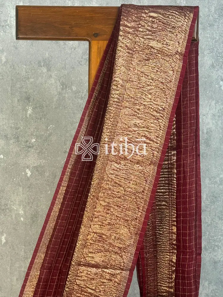 SILK ORGANZA ZARI CRUSH BANARASI SAREE