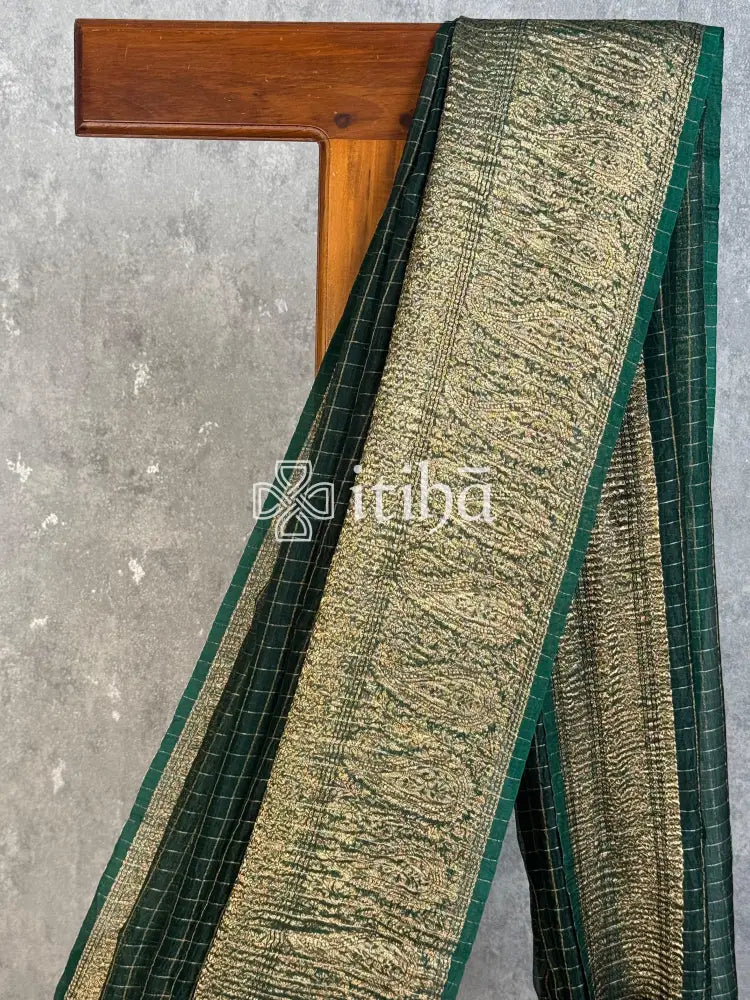 SILK ORGANZA ZARI CRUSH BANARASI SAREE