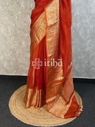 SILK ORGANZA ZARI CRUSH BANARASI SAREE