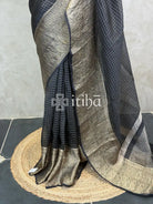 SILK ORGANZA ZARI CRUSH BANARASI SAREE
