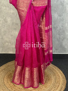 SILK ORGANZA ZARI CRUSH BANARASI SAREE