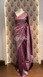 SOFT KATAN SILK GREY ZARY BANARASI SAREE