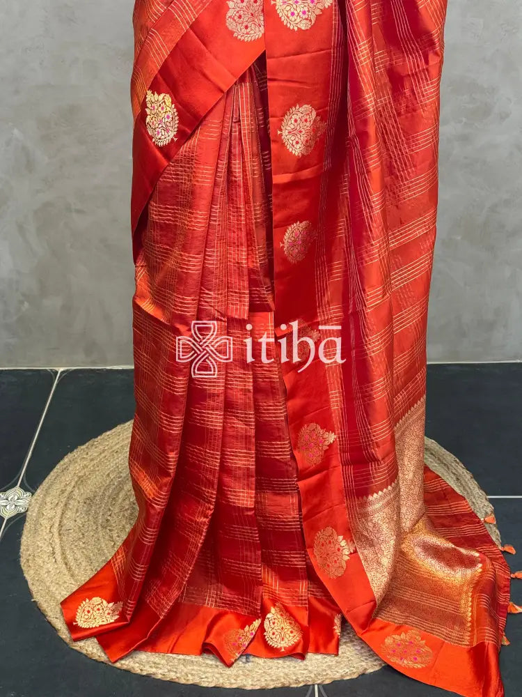 SOFT KATAN SILK MEENAKARI BANARASI SAREE