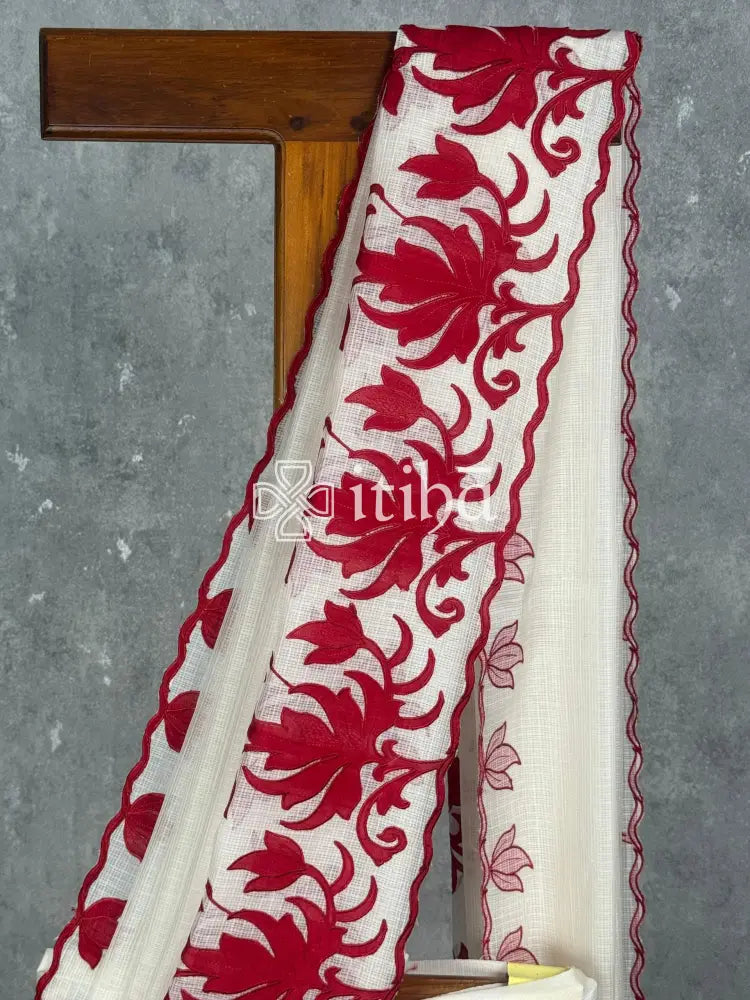 SOFT KOTA APPLIQUE EMBROIDERY SAREE