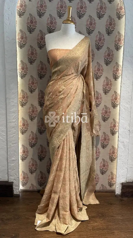 TISSUE CREPE SILK BANARASI SAREE