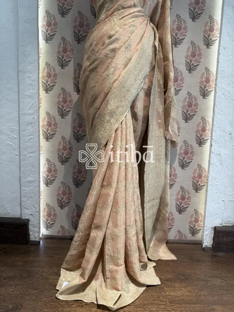 TISSUE CREPE SILK BANARASI SAREE