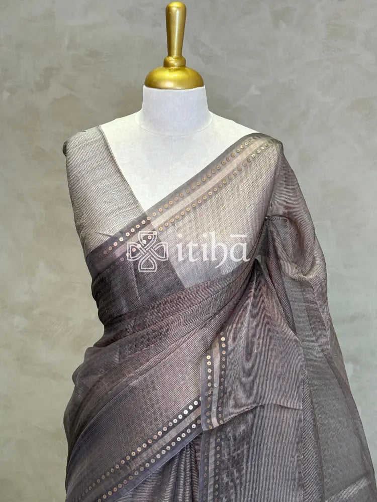 TISSUE KORA MUSLIN SILK SAREE