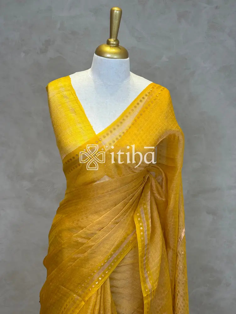 TISSUE KORA MUSLIN SILK SAREE
