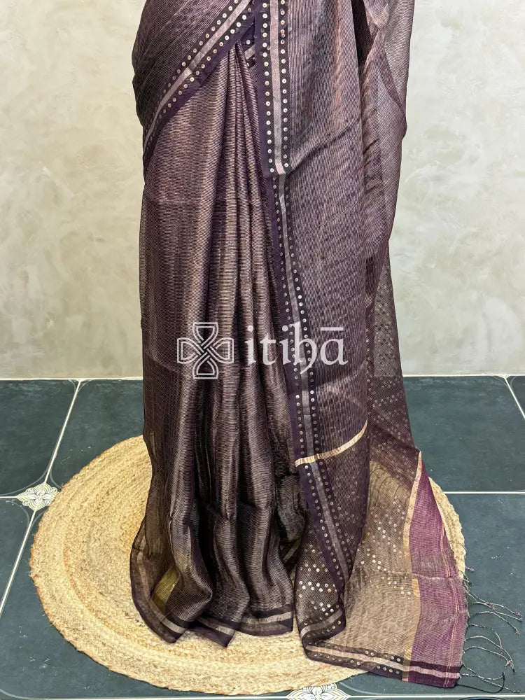TISSUE KORA MUSLIN SILK SAREE