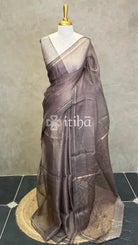 TISSUE KORA MUSLIN SILK SAREE