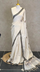 TISSUE LINEN EMBROIDERY SAREE