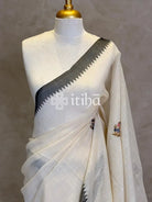 TISSUE LINEN EMBROIDERY SAREE
