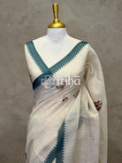 TISSUE LINEN EMBROIDERY SAREE