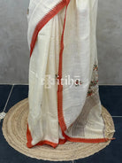 TISSUE LINEN EMBROIDERY SAREE