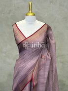 TISSUE LINEN EMBROIDERY SAREE