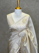 TISSUE ORGANZA APPLIQUE EMBROIDERY SAREE