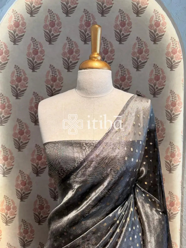 TISSUE ORGANZA BHUTA BANARASI SAREE