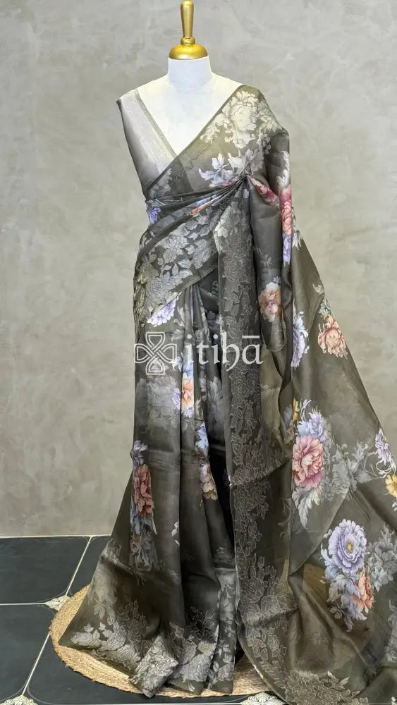 TISSUE ORGANZA DIGITAL PRINT SAREE