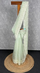 TISSUE ORGANZA EMBROIDERY SAREE