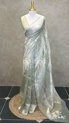 TISSUE ORGANZA EMBROIDERY SAREE