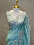 TISSUE ORGANZA HANDWORK SAREE