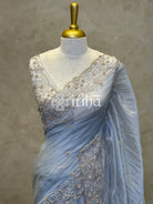 TISSUE ORGANZA HANDWORK SAREE