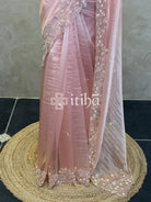 TISSUE ORGANZA HANDWORK SAREE